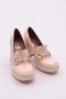 Beige Patent Leather Women's Heeled Loafer - 4912535 - 2