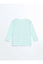 Lcw Kids Turquoise Crew Neck Printed Girls' Pajamas Set - 3