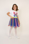 Colorful Tutu Skirt Butterfly T-Shirt Girls' Top and Bottom Set April 23 Show Clothes D058 - 3