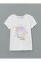 Lcw Kids White Crew Neck Printed Girls' Pajamas Set - 2
