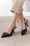 Cherry Rubber Detailed Women's Heeled Shoes - 4