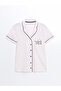Shirt Collar Striped Women's Shorts Pajama Set - 6