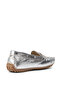 Genuine Leather Silver Color Women's Ballerinas - 2