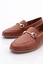 Women's Loafer Shoes with Metal Accessories Dark Tan 296132110 - 4