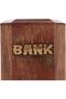 Wooden Money Box L(9cm) xW(9cm) xH(11cm) Brown - 2