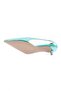 Women's Side Open Pointed Toe Low Heel Shoes Green Metallic 3553112821 - 5