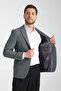 İcardii Men's Black Oversize Large Size Mono Collar Slim Fit Blazer Sports Jacket - 6
