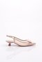 Women's Buckle Back Tie Heeled Shoes Beige 7466535