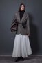 Oversize Herringbone Jacket - Brown - 3