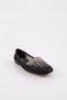 A199 Women's Flat Toe Ballerina Flats Black Finish - 2