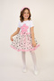 Floral Patterned Skirt / T-Shirt Girl's Top and Bottom Set 23 April 19 May Show Clothes - 4