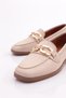 Women's Stitching Detailed Flower Ornament Ballerina Ballerina Genuine Leather Cream 1732110 - 4