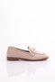Women's Stitching Detailed Flower Ornament Ballerina Ballerina Genuine Leather Cream 1732110