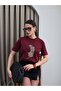 Claret Red Leo Embroidered T-Shirt - 2