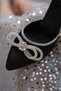 Black Satin Women's Rhinestone Bow Ankle-Tie Evening Elegant Heeled Shoes Md1001-119-0003 - 5