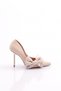 Women's Heeled Shoes with Ribbons on the Side, Leather Satin 56563557