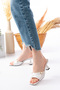 Women's Larmina White Patent Leather Classic Heeled Slippers - 3