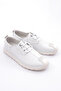 Men's Stitching Detailed Sneaker Shoes White Suede White 109713616 - 2