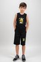 New York Athletic Printed Boys' Sling T-Shirt and Shorts Bottom-Top Set