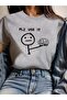Women's Funny'Please Use' Printed Design T-Shirt Oversize Loose Fit