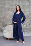 Women's Navy Blue Lace Maternity Sleepwear Set