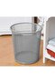 3-Pack Round Silver Metal Mesh Wastebasket, Trash Bin for Kitchen, Bathroom, Office - 7
