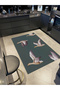 Seda Collection Flying Goose Patterned Woven Base Modern Decorative Carpet Seda23 - 2