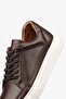 Men's Genuine Leather Sneakers - 2401 Brown/White 3154 - 5