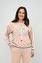 Women's Plus Size Corded Wide Leg Tracksuit Set 8164-25 - 6
