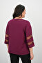Women's Plus Size Bat Sleeve Tulle Detailed Blouse 1901-25 - 4