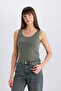 Light Khaki Women's Tank Top I1059Az/Kh422 - 3