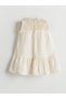 Crew Neck Girl's Muslin Dress - 4