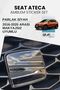 مجموعة ملصقات مطلية بشعار Seat Ateca - متوافقة مع موديلات 2016-2020 بدون مكياج