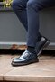Andrey Model Double Buckle Crocodile Genuine Leather Casual Shoes - 4