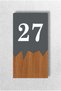 Vertical Laser Metal Composite - Wood Apartment Site -Apartment Hotel Office Door Number - Door No 27