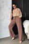 Women's Camel Striped Pocket Shirt Mg2345