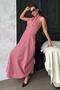 Red Plaid Midi Length Women's Dress Mg2350 - 3