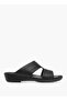 Textured Slip-On Arabic Sandals - 2