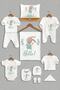 11 Piece Newborn Hospital Discharge Set Hello Printed White Baby Set - 2