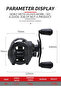 Right Hand Max Drag 12kg Left/Right Hand Baitcasting Reel High Speed 7.2:1 Gear Ratio Fresh Saltwate - 5