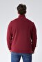 Mooncover Men's Half Zipper Warm Sweatshirt – Burgundy - 6