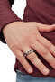 Shiny Gray Chain Design Men's Women's Steel Ring Ek50By - 3