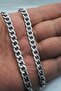 Gray 60 cm7 mmStriped Gürmet Men's Steel Chain DM94-7 - 4