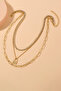 3 Layer Stone Gold Alloy Women's Chain Necklace En25 - 2