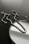 Gray Shiny 316 L Steel Aleppo Chain Women Necklace Ev05By