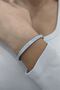6 mm Gray Steel Stone Women's Handcuff Bracelet Eu18By - 4