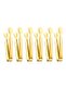 304 Steel 6-Piece Mini Gold 11 cm Ice and Sugar Tongs cin624sr-6