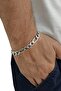 9 Mm. 20 Cm. Figaro Gray Steel Men's Bracelet Et85By-9 - 3