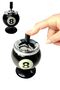 Steel Black Billiard Ball Design Round Push Ash Tray Ashtray cin547sy
