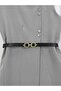 Belted buttoned long vest-pants set - gray - 2